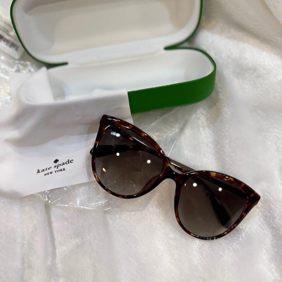 Gorgeous Kate Spade Sassari Havana Cat Eye Butterfly Sunglasses NWT - Picture 16 of 16